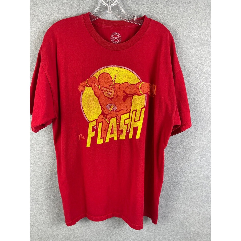 DC Comics Flash Super Heros T Shirt Men's Size XL Red
